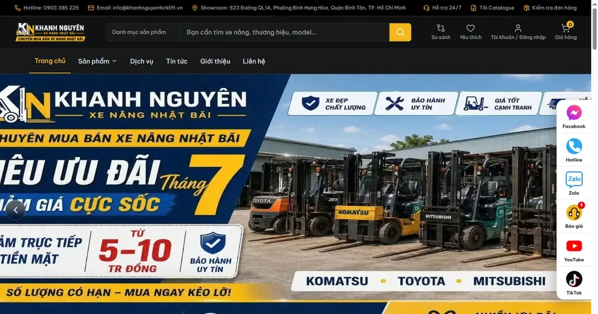 Khanh Nguyên Forklift – Website bán xe nâng nhật bãi và dịch vụ sửa chữa